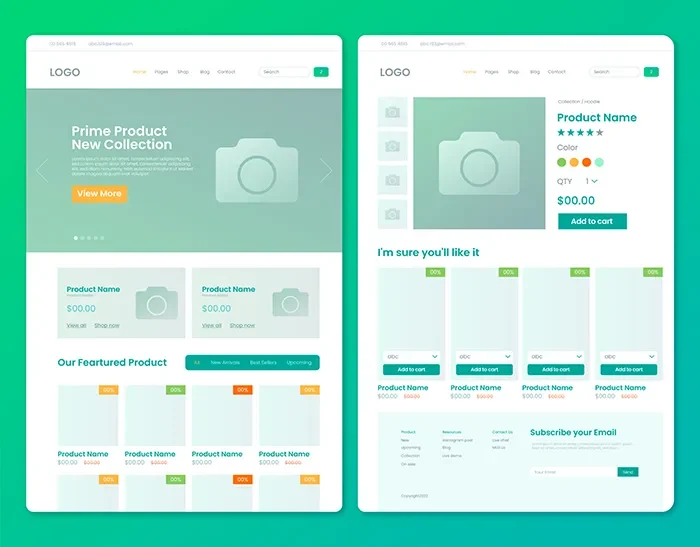 website wireframe design planning